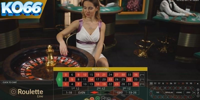 Bắt đầu cuộc chơi Roulette KO66